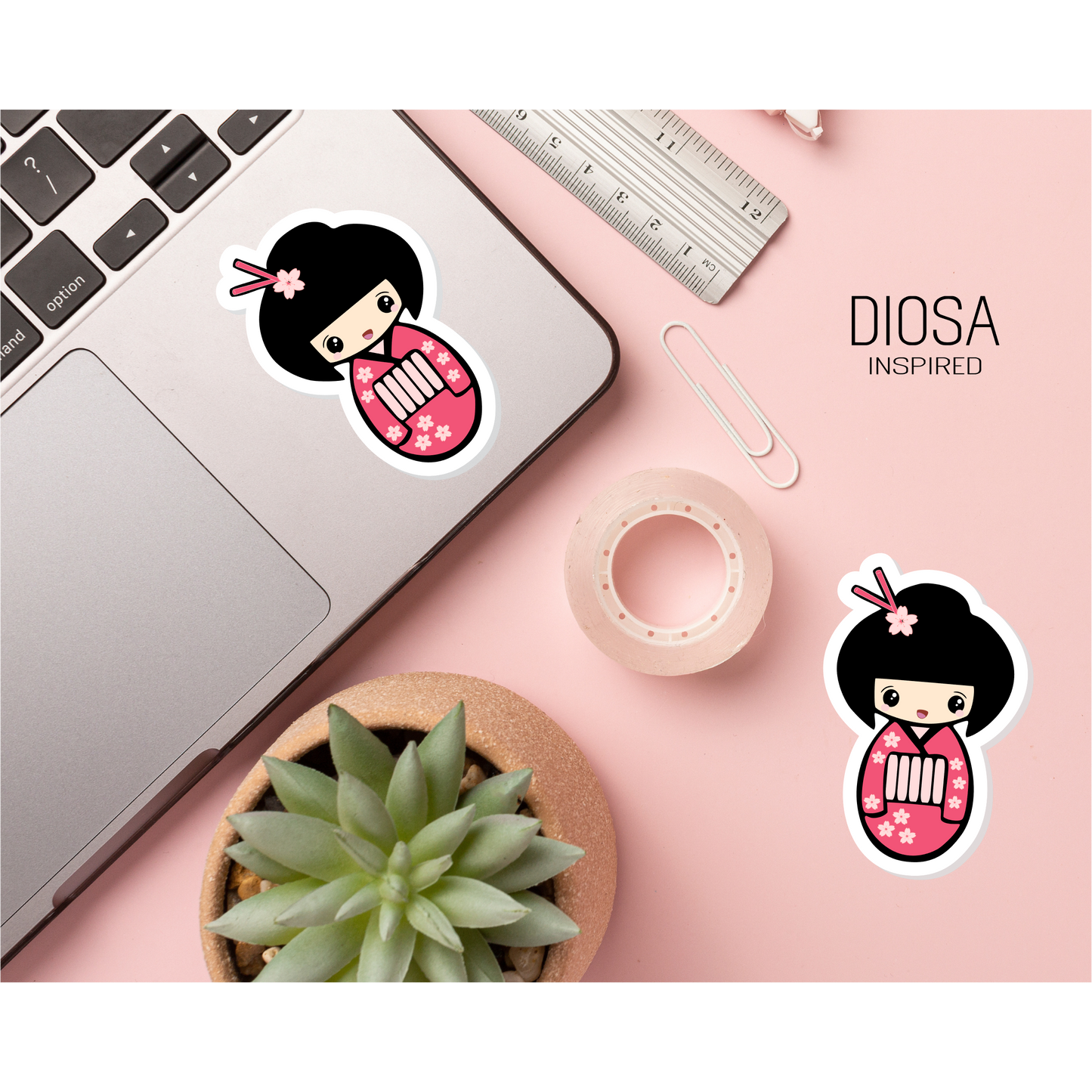 Kokeshi Doll Sticker